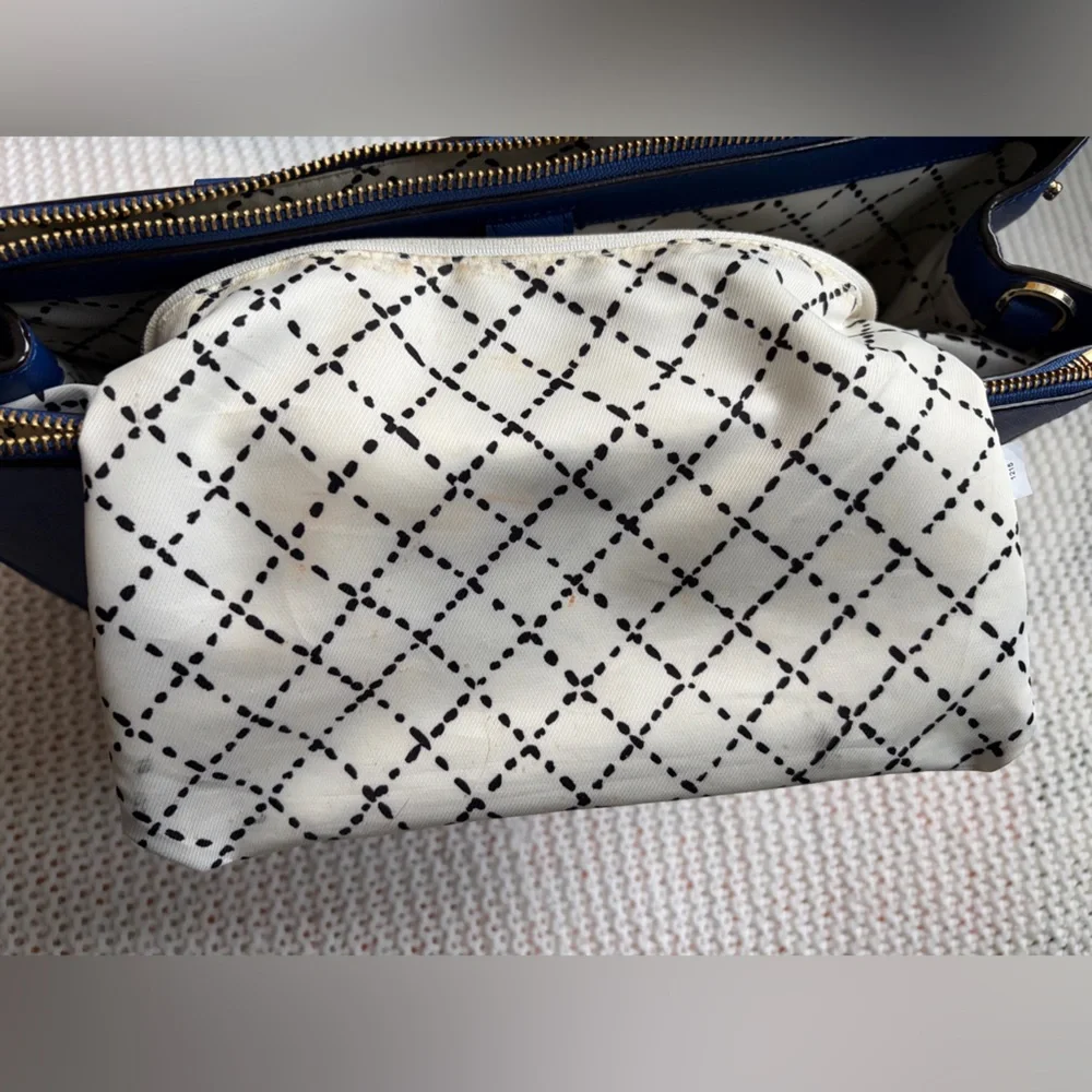 Kate Spade FLAWED Blue Saffiano Leather Newbury Lane Loden Large Bag